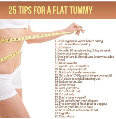 25 Tips For A Flat Tummy Flat Tummy Flat Stomach Tips Flat Tummy Tips