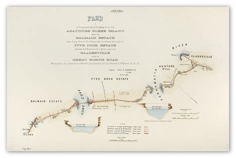 Plan Of A Proposed Road Leading From The Abattoirs Glebe Island Through