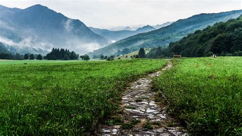 картинки пейзаж природа путь трава на открытом воздухе гора
