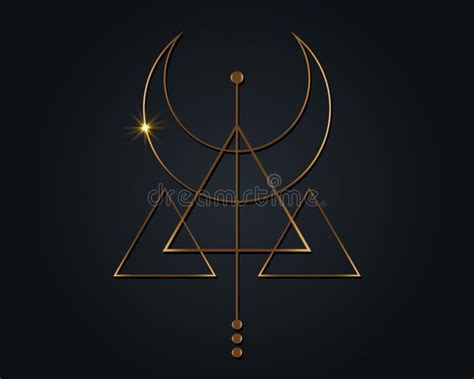 Goldener Zaubermond Symbol Der Vikenden Keltischen Heiligen Geometrie