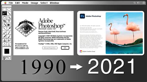 Evolución De Adobe Photoshop 1990 2021 Youtube