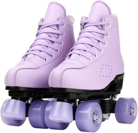 Gets Womens Purple Roller Skates Four Wheel Roller Skates High Top
