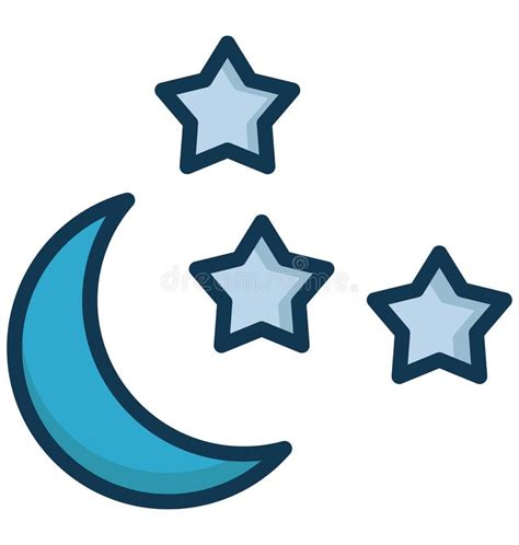 Night Isolated Vector Icon That Can Be Easily Modified Or Edit In Any