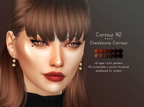 4w25 Contour N2 12 Color Options All Ages Both Sims 4