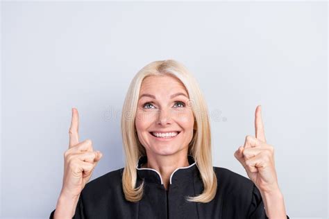 Close Up Portrait Of Attractive Trendy Cheerful Glad Woman Judge