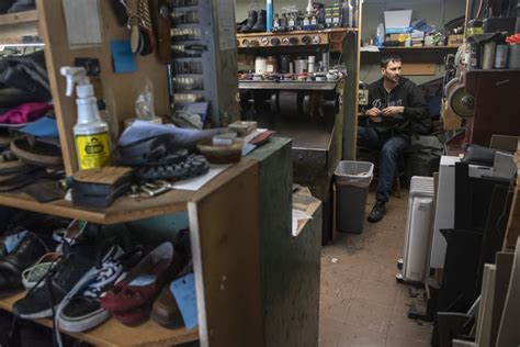 Working In Clark County Vitaliy Gerasimov Owner And Cobbler At Totem Shoe Repair Columbian