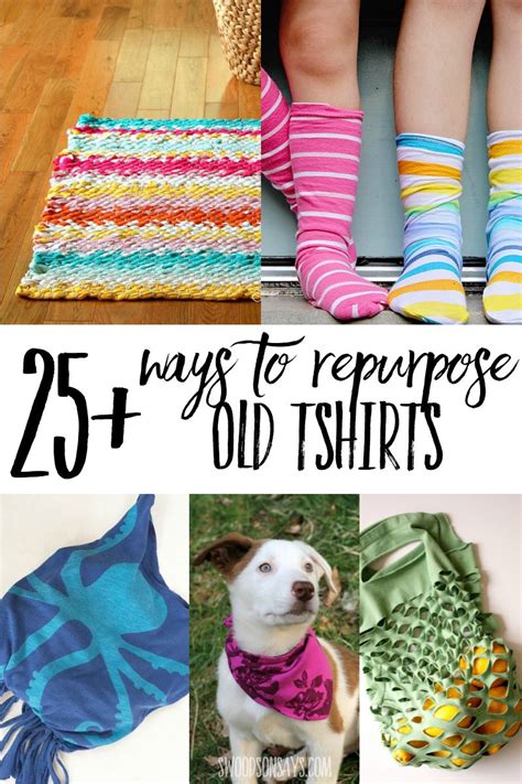 25 Ways To Repurpose Old T Shirts Tee Shirt Crafts Old T Shirts