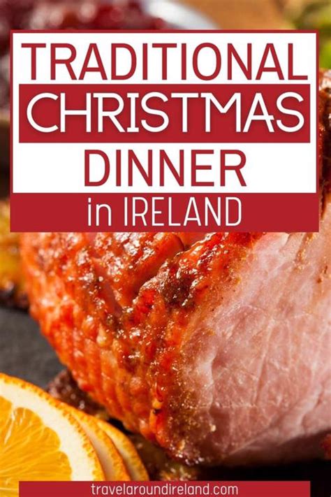 Christmas Dinner In Ireland With Oranges And Meat On The Side Text