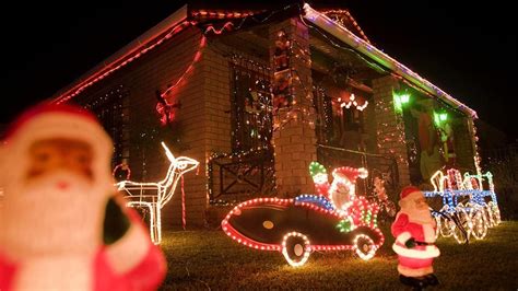 Christmas Lights Adorn A House In The Bothasig Suburb Of Cape Town