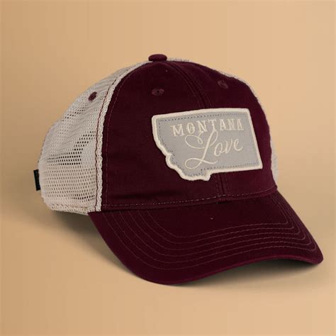 Montana Love Trucker In Maroonkhaki The Montana Way