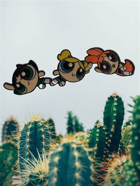 Powerpuff Girls Enamel Pins Blossom Bubbles And Buttercup Etsy Singapore