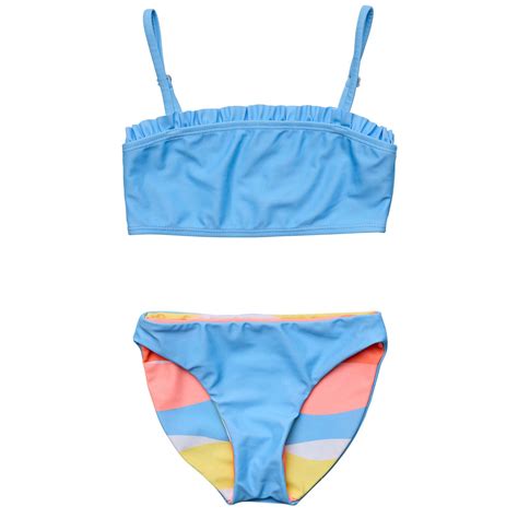 buy good vibes frilled bandeau bikini by snapper rock online snapper rock