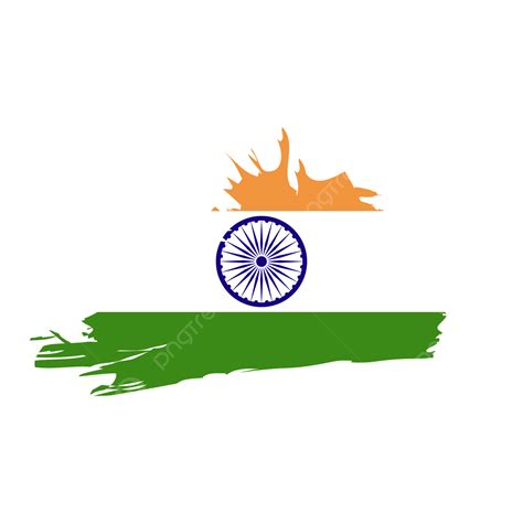 флаг Индии мазки кисти клипарт Png искусство флага индии индийский