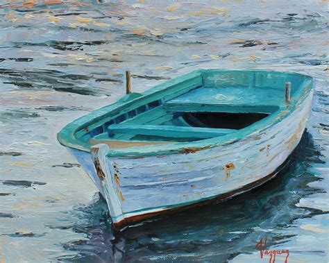 Daily Paintworks Original Fine Art © Marco Vazquez Watercolor Boat