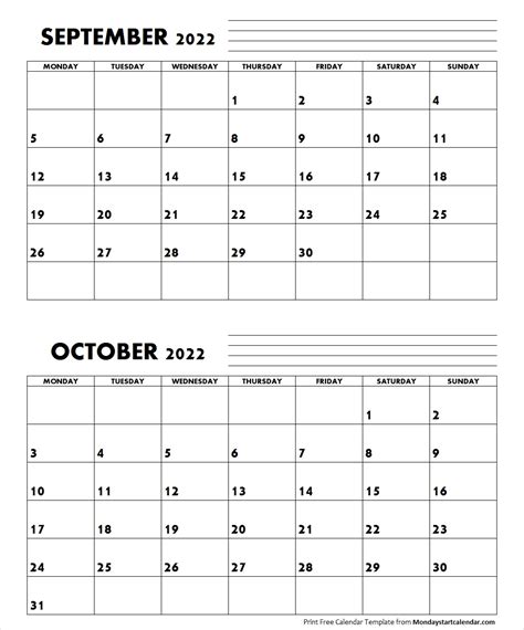 The Best October 2022 Calendar Monday Start Images Fiscal 2022 Calendar