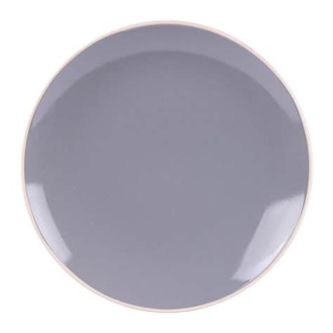 Assiette Plate Alpha 27 Cm Gris Lot De 6 Table Passion Gris