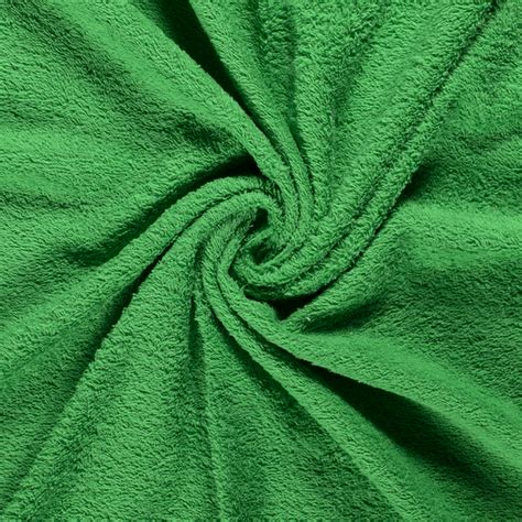 Terry Towelling Fabric Green