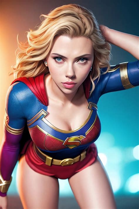 Scarlett Johansson As Supergirl Ai Art By Evandromarquesamv On Deviantart
