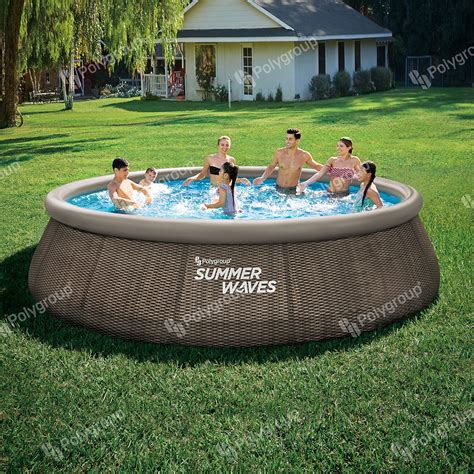 ナビアスストアー送料無料 Summer Waves 15ft X 36in Quick Set Inflatable Above Ground Swimming Pool Wi 若者の大愛商品