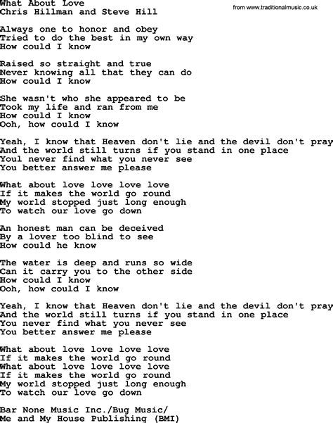 What About Love By The Byrds Lyrics With Pdf