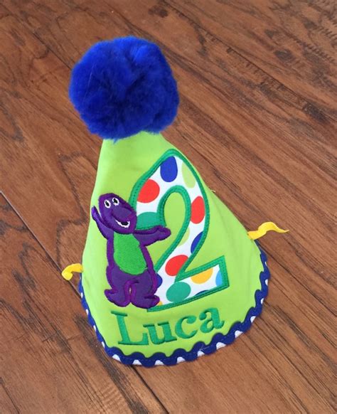 Items Similar To Barney Party Hat On Etsy