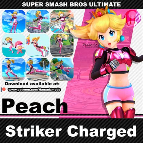 ssbu mod peach striker charged by hanxulz on deviantart