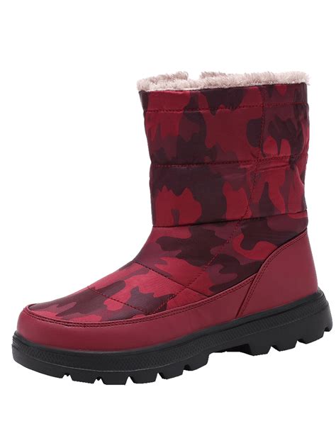 Own Shoe Unisex Winter Snow Boots Fashion Zipper Faux Fur Warm High Top Couple Snow Boots