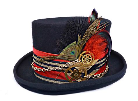 Cyberpunk Top Hat For Men Steampunk Hat Burning Man Hat Etsy