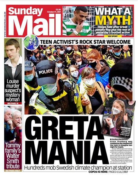 Sunday Mail Front Page 31st Of October 2021 Tomorrow S Papers Today