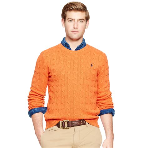 Find great deals on ebay for ralph lauren sweater. Polo Ralph Lauren Cable-knit Tussah Silk Sweater in Orange ...