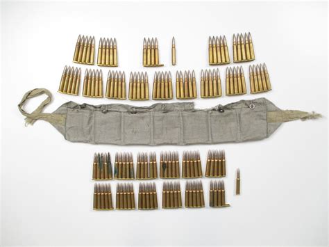 Military Turkish 8mm Mauser Ammo And Bandolier Lot