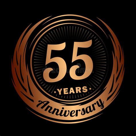 55 Year Anniversary Elegant Anniversary Design 55th Logo Stock