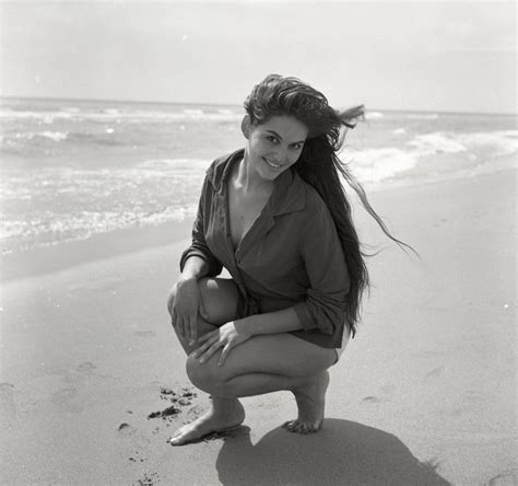 Unknown Claudia Cardinale On Beach Fine Art Print For Sale At 1stdibs