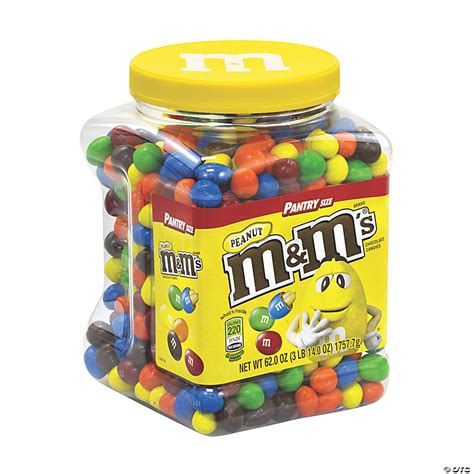 Mandms Milk Chocolate Peanut Candies Jar 62 Oz Oriental Trading