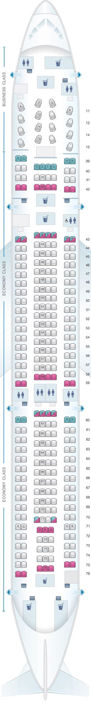 Seat Map Cathay Pacific Airways Airbus A330 300 33p