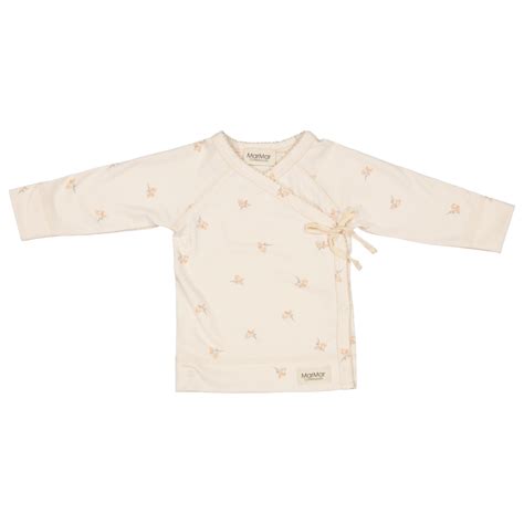 MarMar Tut Wrap New Born Shirt Poppy Overslag Shirt Truitje Roze Lichtroze Met Bloemen Klaprozen