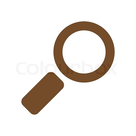 Icon Magnifying Glass Brown Stock Vector Colourbox