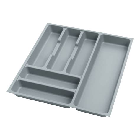 Cutlery Tray To Suit 500mm Drawer Width Grey Plastic