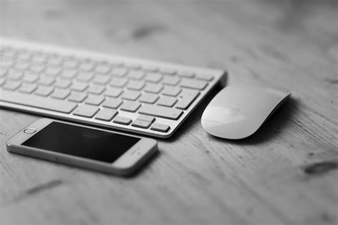 Free Images Laptop Iphone Desk Smartphone Black And White