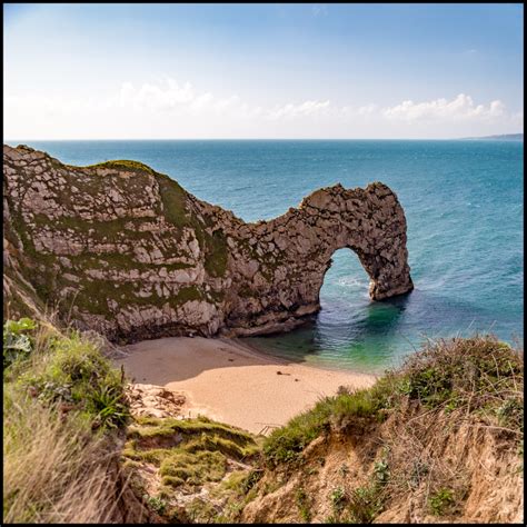 Intimate Shot Of Durdle Door Arch On The Jurassic Coast Of South West