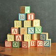wooden alphabet blocks - Clip Art Library