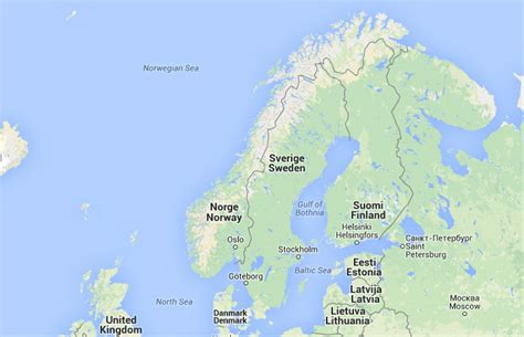 ﻿Mapa de Noruega﻿, donde está, queda, país, encuentra, localización