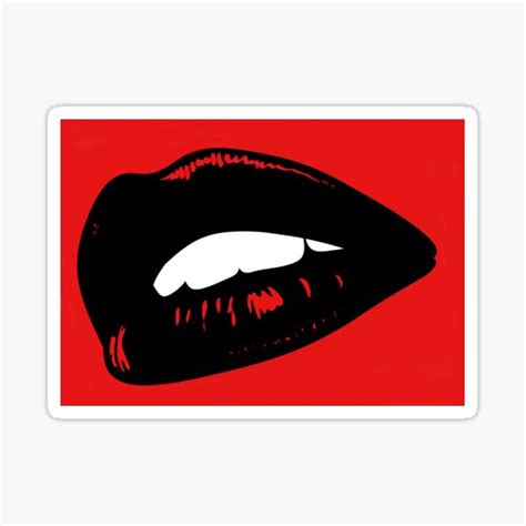 Red Lips Art © Doc Braham All Rights Reserved Sticker For Sale By Britishyank Redbubble