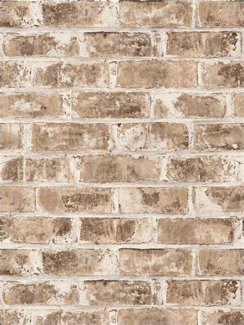 Jomax Neutral Warehouse Brick Wallpaper Uw24762 By Brewster Wallpaper
