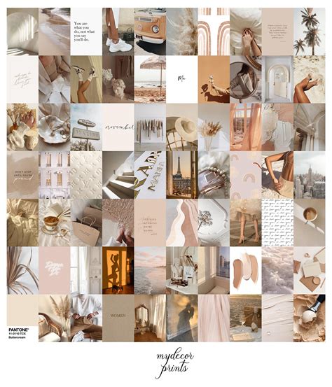 Collage Kit Boujee Nude Collage Kit Beige Wall Collage Digital Etsy