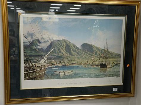 John Stobart 1929 Print Lahaina The Whaling Brig Isabel