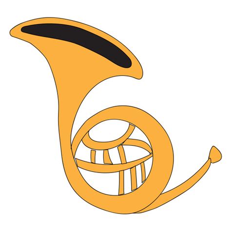 French Horn Musical Instrument Doodle Transparent Png And Svg Vector File