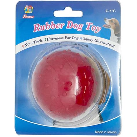 Percell Pimple Rubber Bell Rubber Dog Toy Ball Red 6cm Woolworths