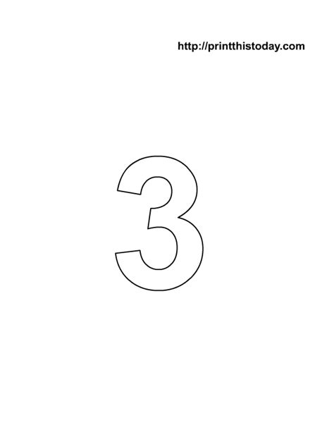 Number 3 Coloring Page Coloring Home