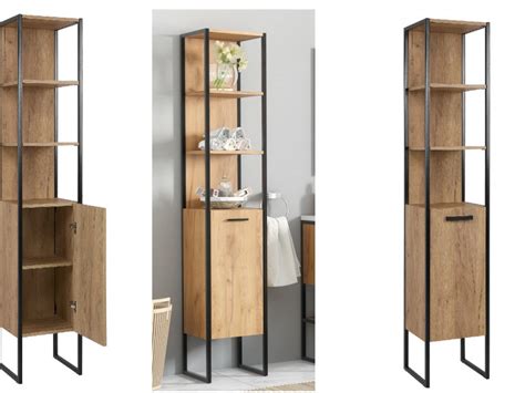 Before we know it, our children are not so little anymore and need their own space for toiletries. Modern Industrial Tall Bathroom Cabinet Shelving Tallboy ...